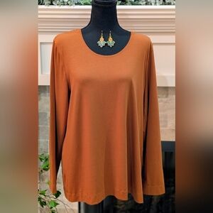 Chico's Terracotta Long Sleeve Women's Top